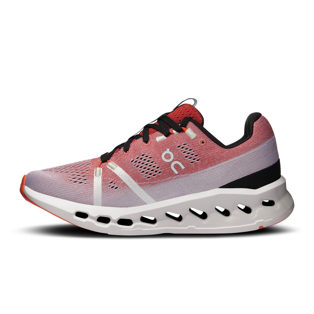 On |Women QC Cloudsurfer Road Running Shoes Auburn / Frost | WQ12-H3QR