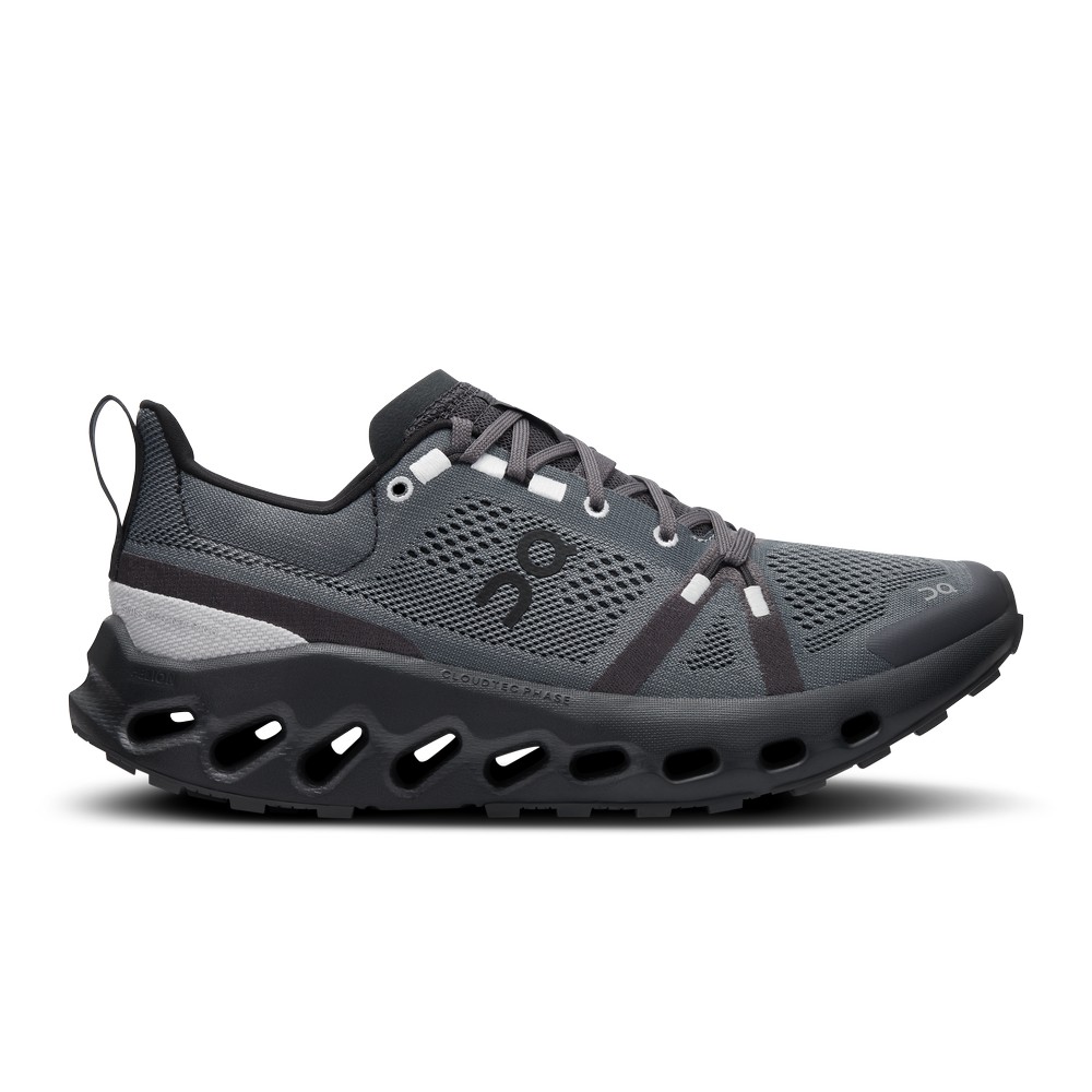 On |Women QC Cloudsurfer Trail Road Running Shoes Eclipse / Black | QB02-H6UF