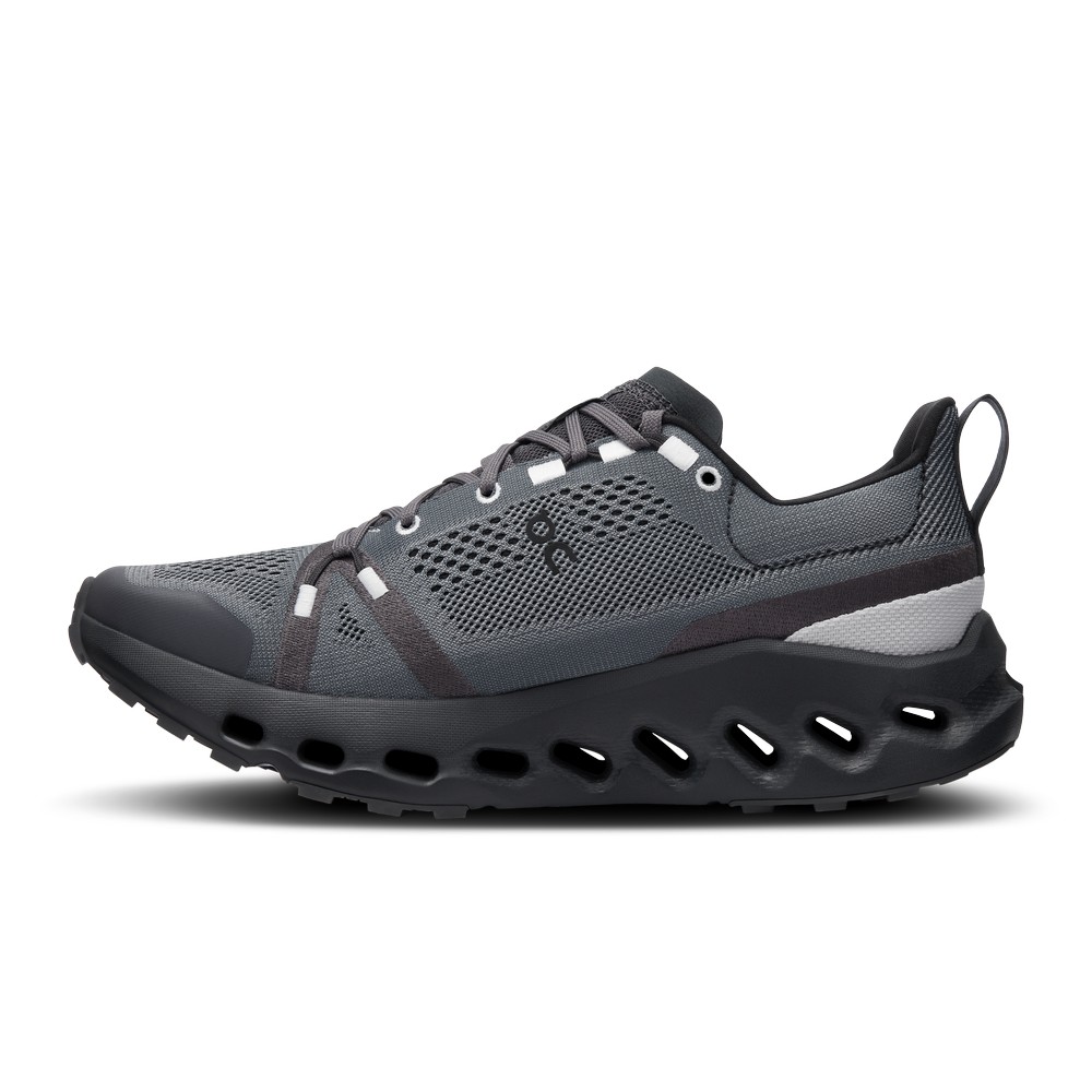 On |Women QC Cloudsurfer Trail Road Running Shoes Eclipse / Black | QB02-H6UF