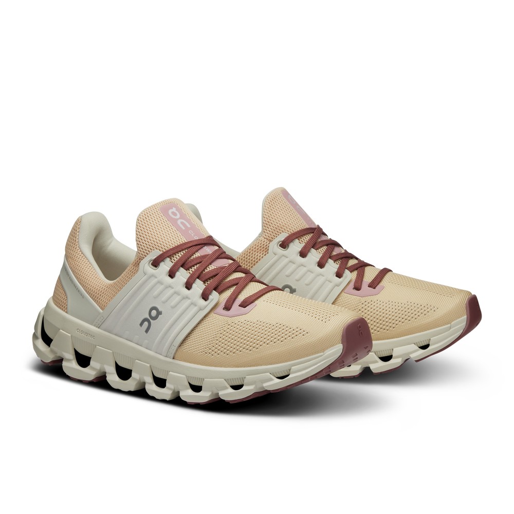 On |Women QC Cloudswift 3 AD Road Running Shoes Savannah / Ice | EW55-P2JB