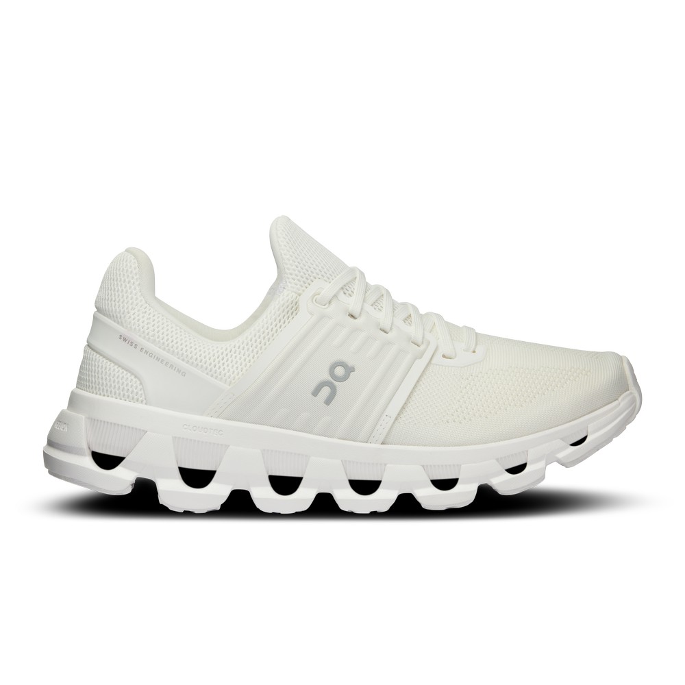 On |Women QC Cloudswift 3 AD Road Running Shoes Undyed-White / White | TJ39-R8XH