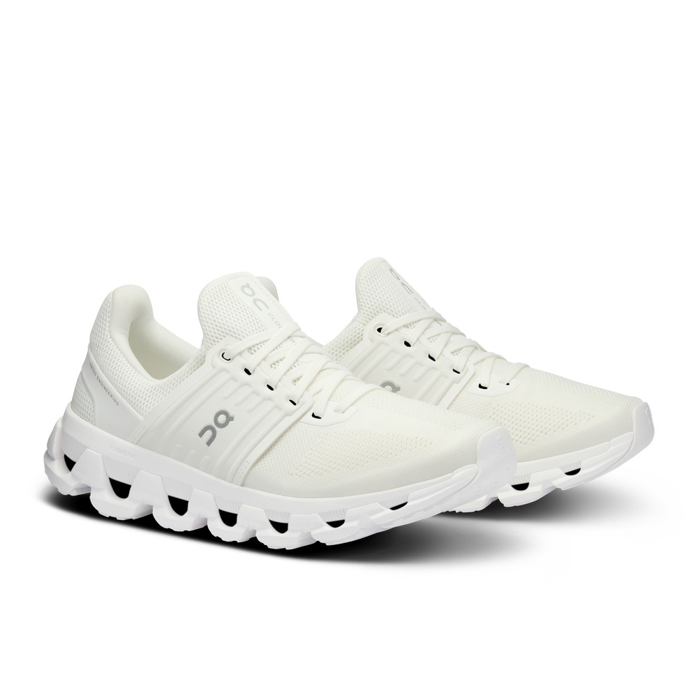 On |Women QC Cloudswift 3 AD Road Running Shoes Undyed-White / White | TJ39-R8XH