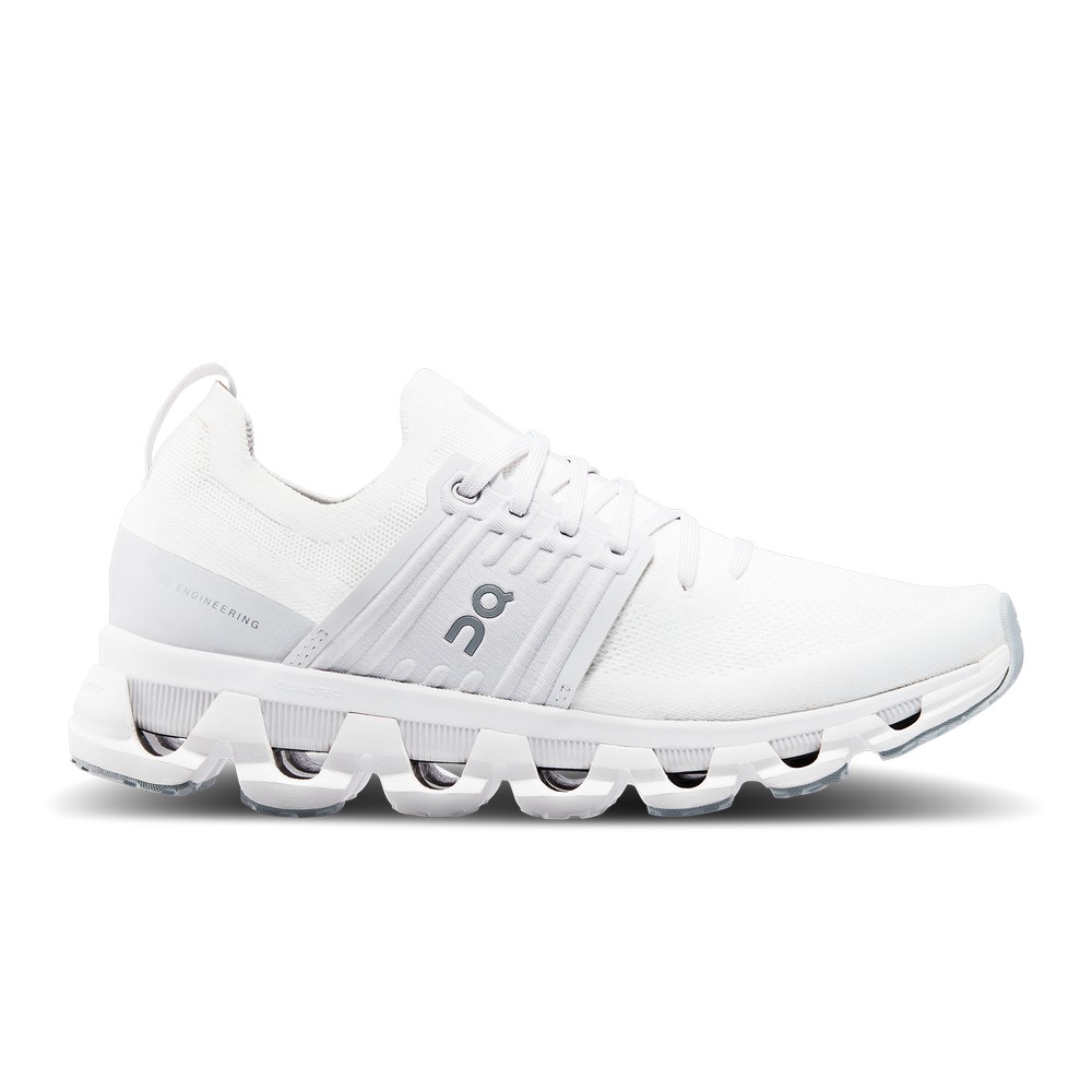 On |Women QC Cloudswift 3 Road Running Shoes White / Frost | LB58-L0LR