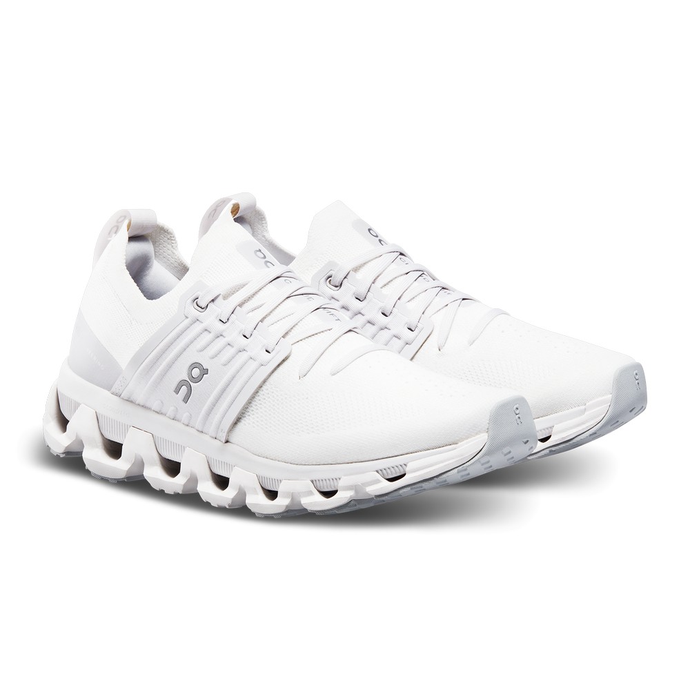 On |Women QC Cloudswift 3 Road Running Shoes White / Frost | LB58-L0LR