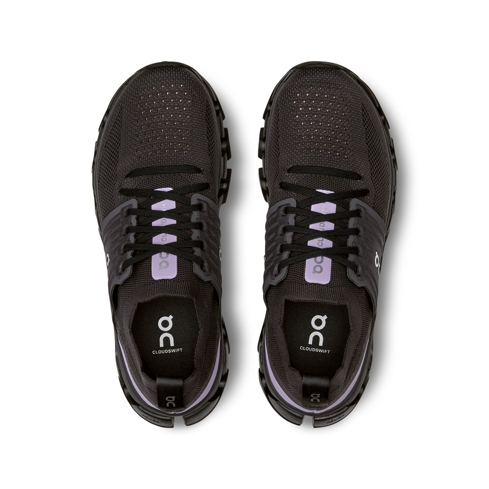 On |Women QC Cloudswift 3 Road Running Shoes Magnet / Wisteria | QK26-V2WF