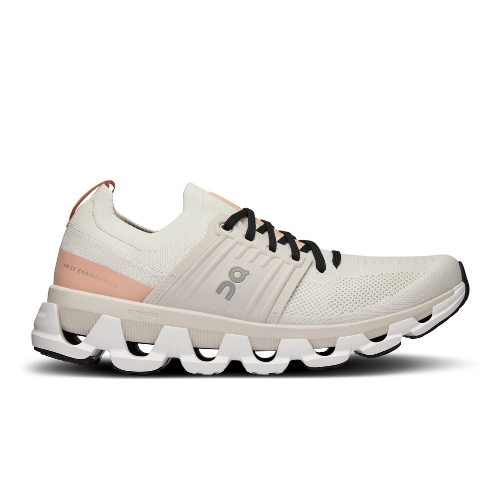 On |Women QC Cloudswift 3 Road Running Shoes Ivory / Rose | NH79-X7QA