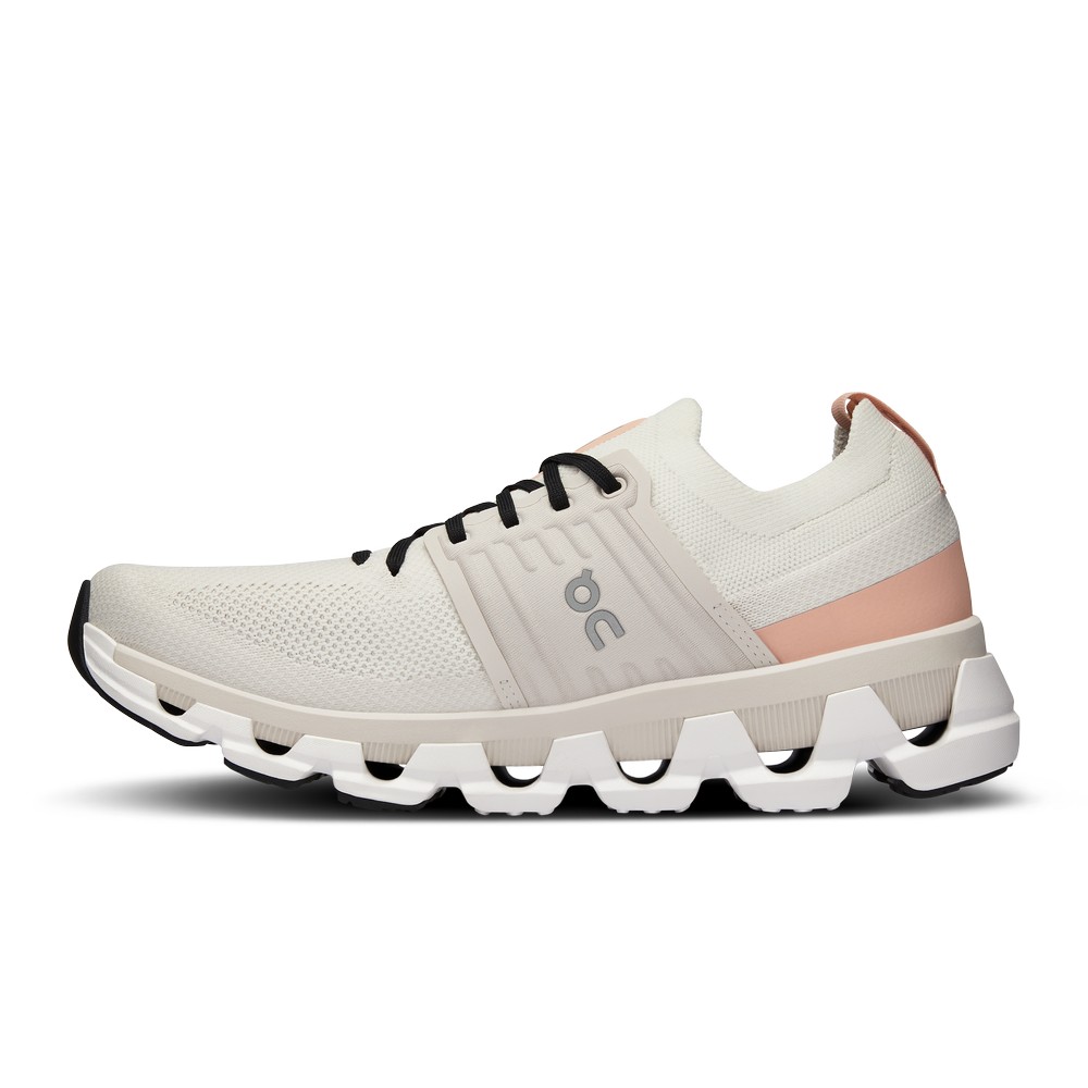 On |Women QC Cloudswift 3 Road Running Shoes Ivory / Rose | NH79-X7QA