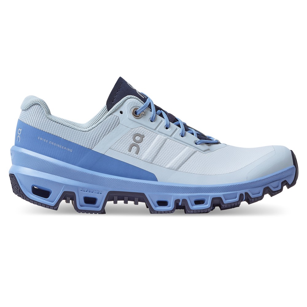 On |Women QC Cloudventure Trail Running Shoes Arctic / Marina | IX91-O9VX