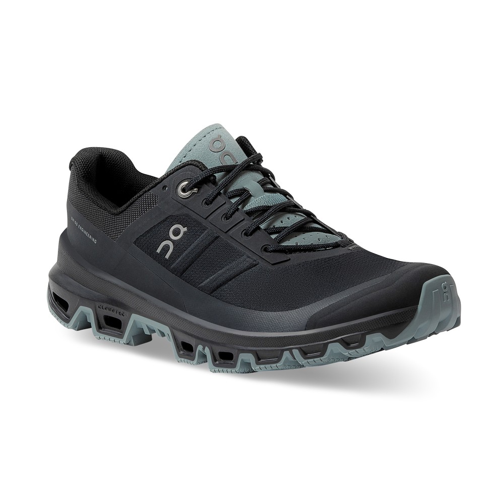 On |Women QC Cloudventure Trail Running Shoes Black / Cobble | YC20-E6ZV