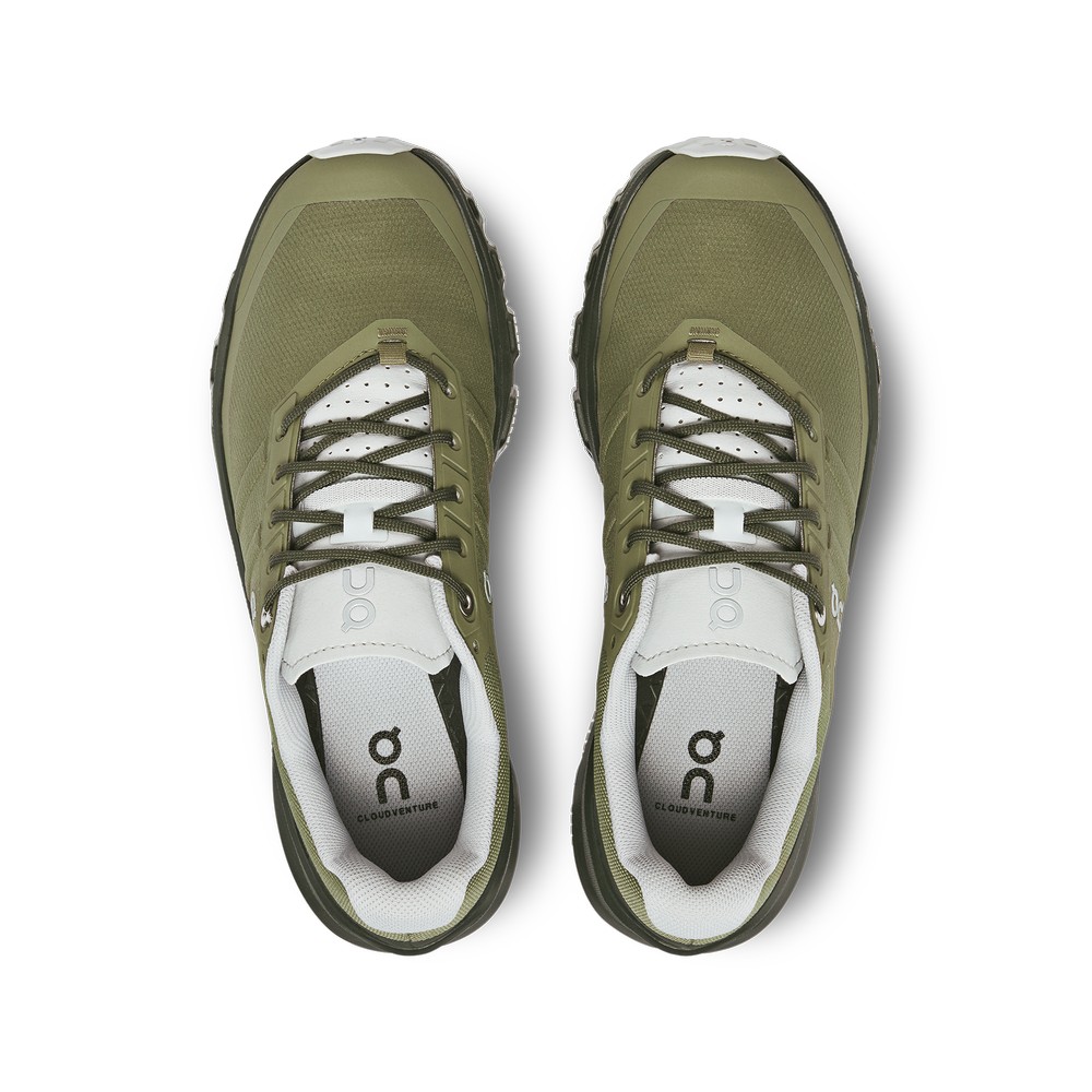 On |Women QC Cloudventure Trail Running Shoes Olive / Fir | JG24-W2OK