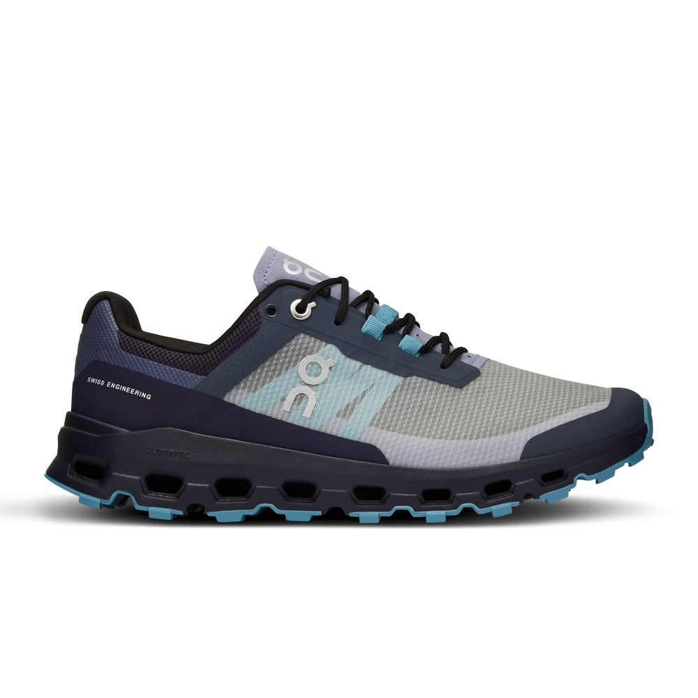 On |Women QC Cloudvista Trail Running Shoes Navy / Wash | BZ26-T0LV