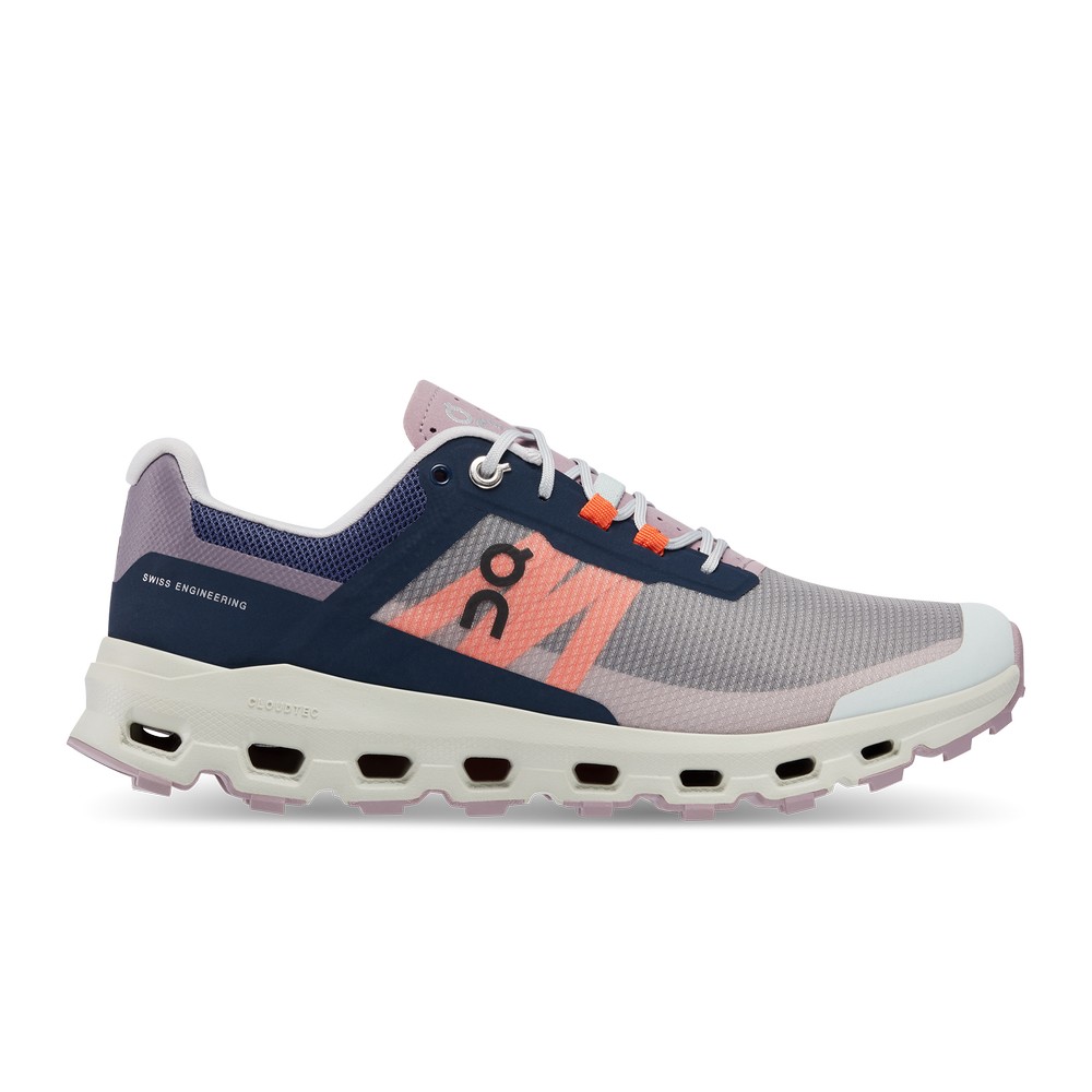 On |Women QC Cloudvista Trail Running Shoes Midnight / Mineral | LV61-F4IR