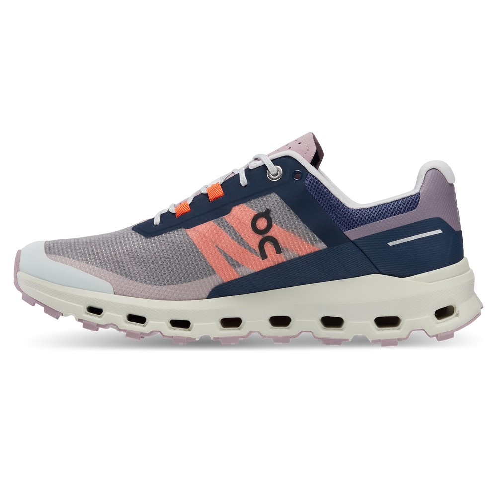 On |Women QC Cloudvista Trail Running Shoes Midnight / Mineral | LV61-F4IR