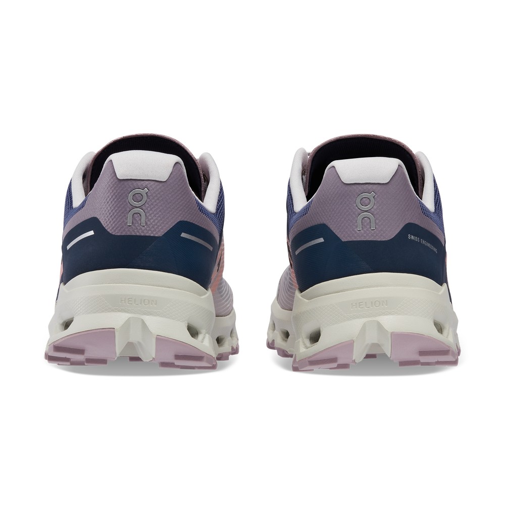 On |Women QC Cloudvista Trail Running Shoes Midnight / Mineral | LV61-F4IR