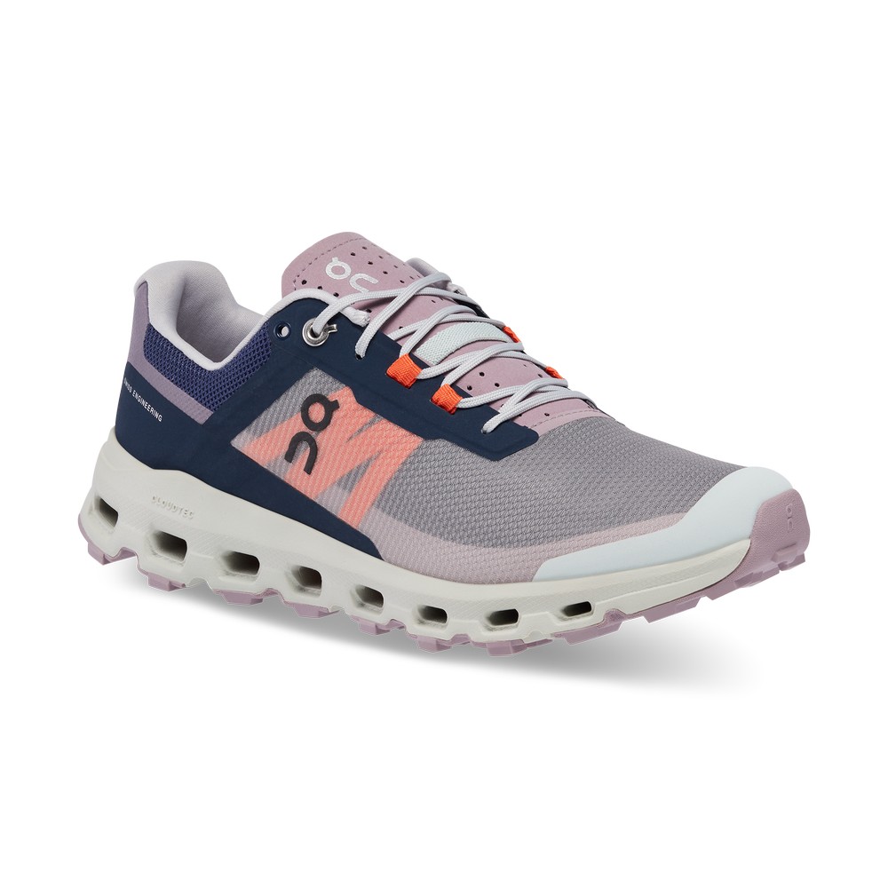 On |Women QC Cloudvista Trail Running Shoes Midnight / Mineral | LV61-F4IR