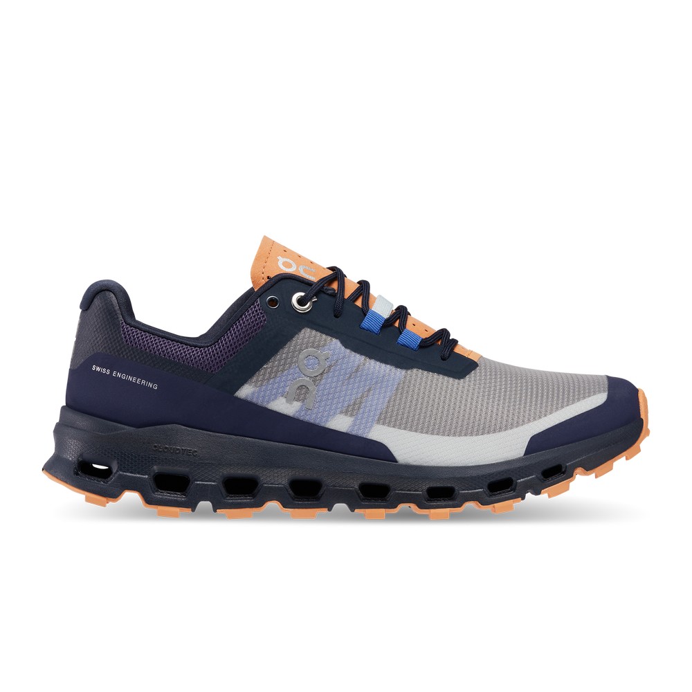 On |Women QC Cloudvista Trail Running Shoes Midnight / Copper | BX04-X9FX