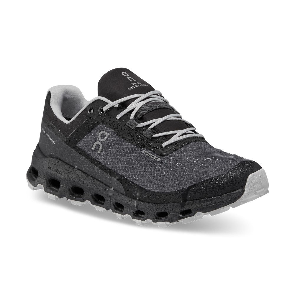 On |Women QC Cloudvista Waterproof Trail Running Shoes Eclipse / Black | MP06-N5HI