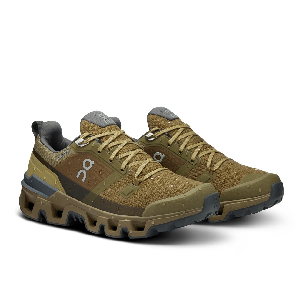 On |Women QC Cloudwander Waterproof Hiking Shoes & Boots Hunter / Safari | CO42-F7OS