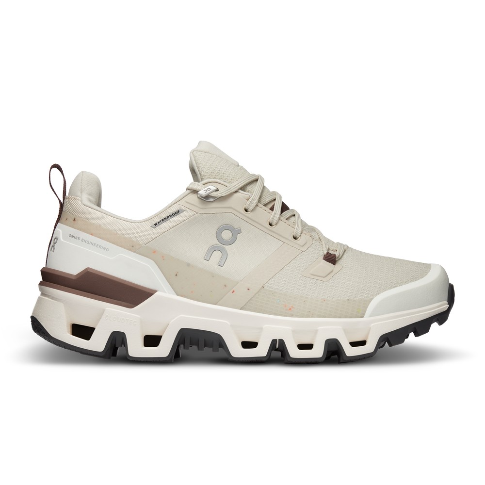 On |Women QC Cloudwander Waterproof Hiking Shoes & Boots Sand / Ivory | QZ88-G8DA