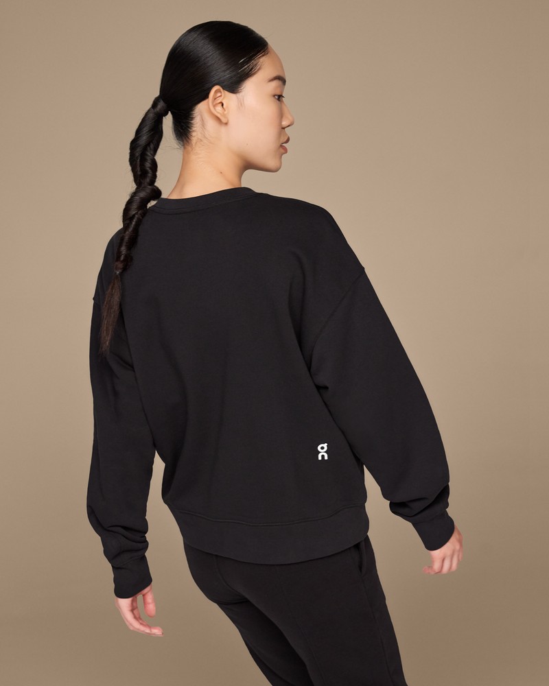 On |Women QC Club Crew Hoodies and sweatshirts Black | YJ72-I6OB