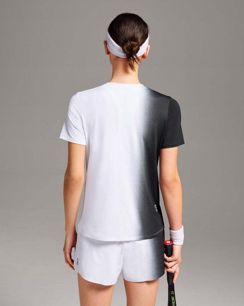 On |Women QC Court-T Tops and T-shirts Black / White | WL42-X3BY