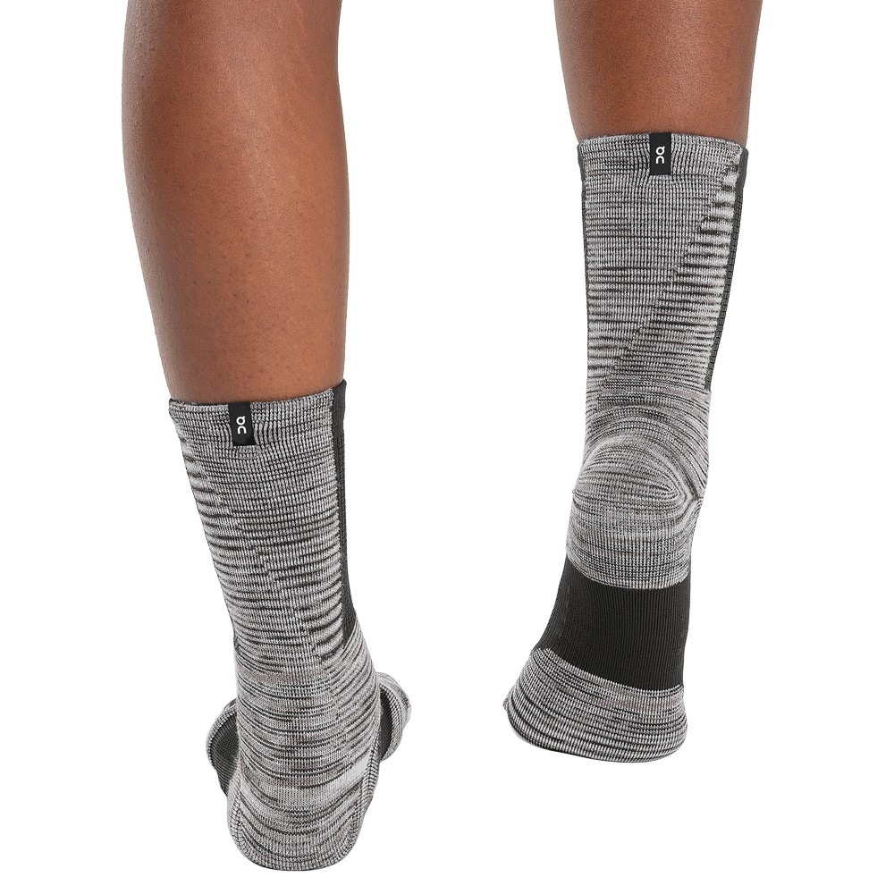 On |Women QC Explorer Merino Sock Socks Black | Glacier | BG49-I9QT