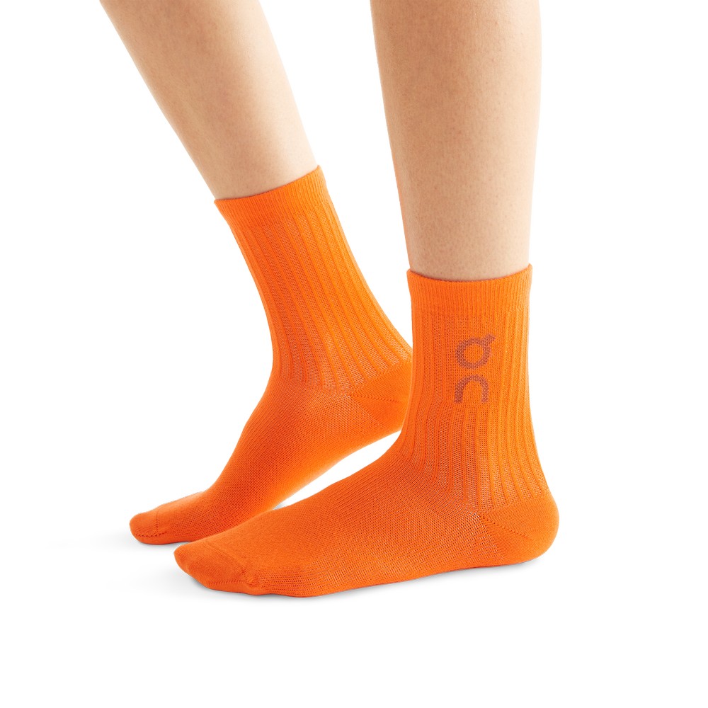 On |Women QC Logo Sock 3-Pack Socks Comet | Flame | OM79-X4LS