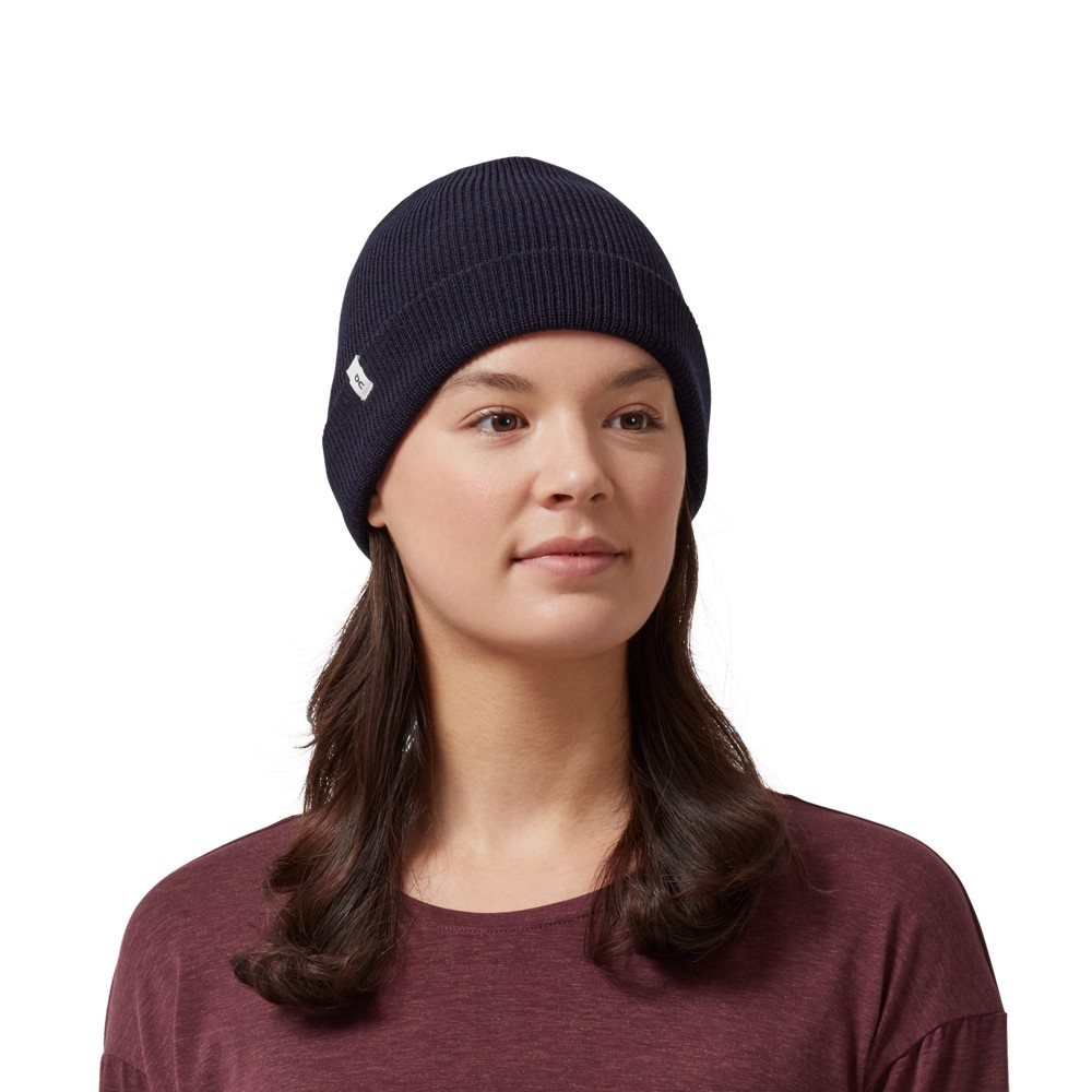 On |Women QC Merino Beanie Headwear Navy | WO64-K3LV