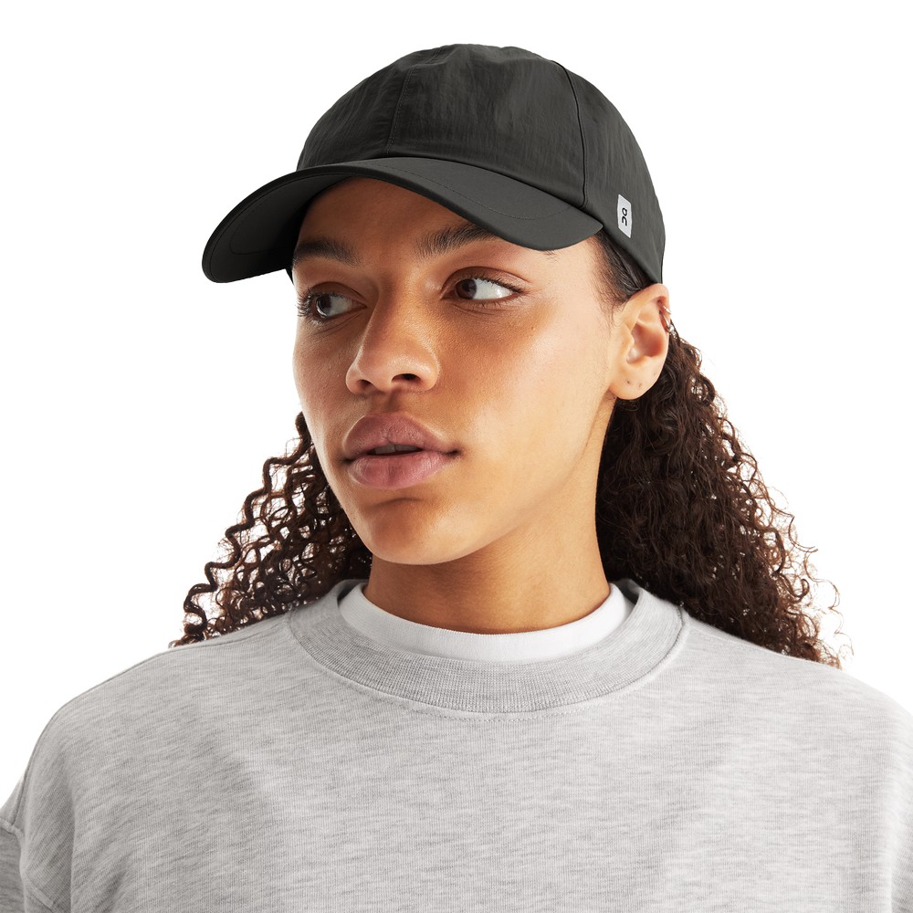 On |Women QC On Cap Headwear Black | OW51-O7DJ