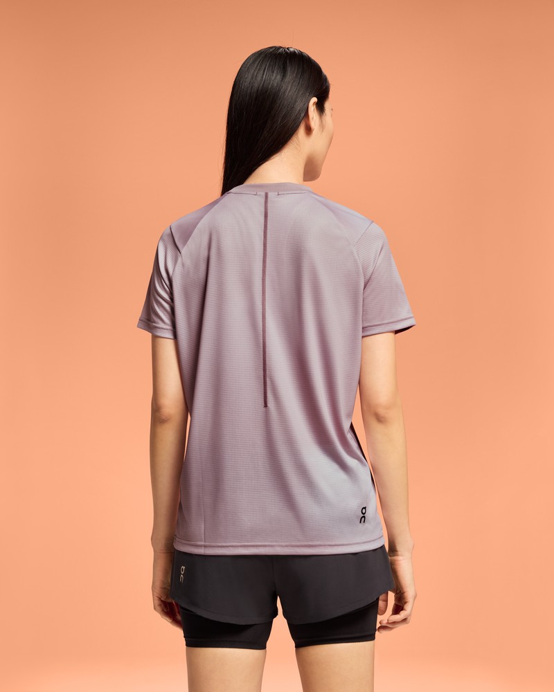 On |Women QC Pace-T Tops and T-shirts Mauve | XN33-R8PH