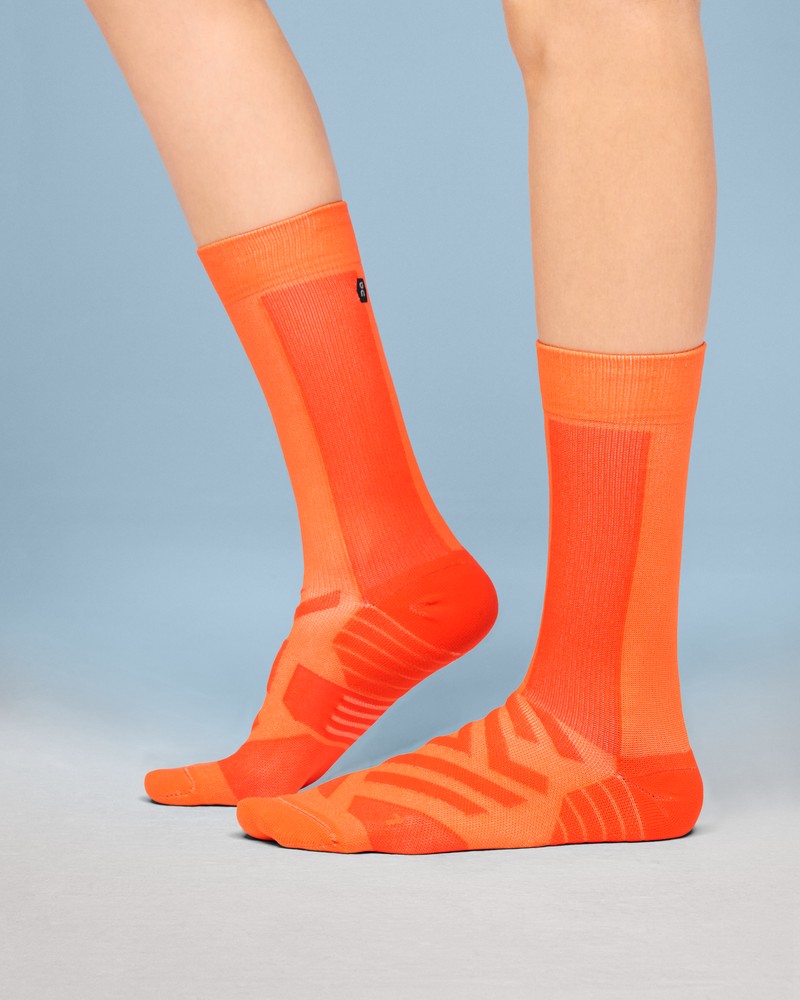 On |Women QC Performance High Sock Socks Flame | Spice | BS67-T1YZ