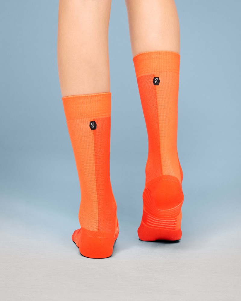 On |Women QC Performance High Sock Socks Flame | Spice | BS67-T1YZ