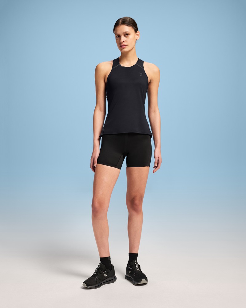 On |Women QC Performance Tank Tops and T-shirts Black / Eclipse | CM69-S7RM