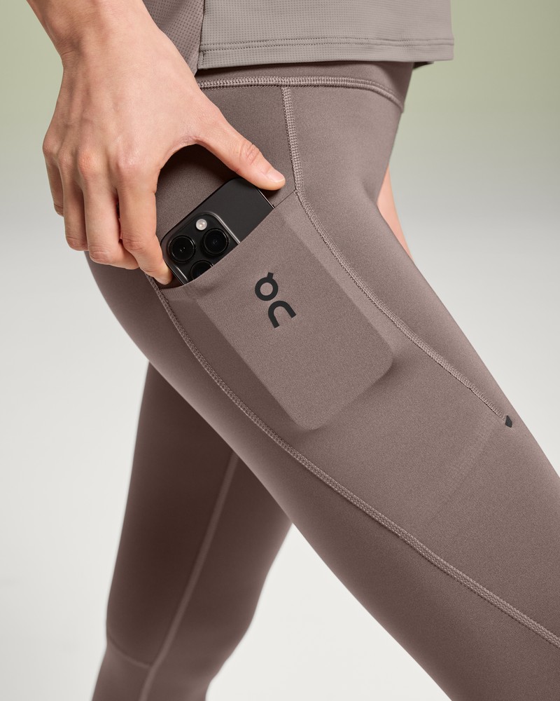 On |Women QC Performance Tights Tights & Leggings Ash | PQ14-N4PF