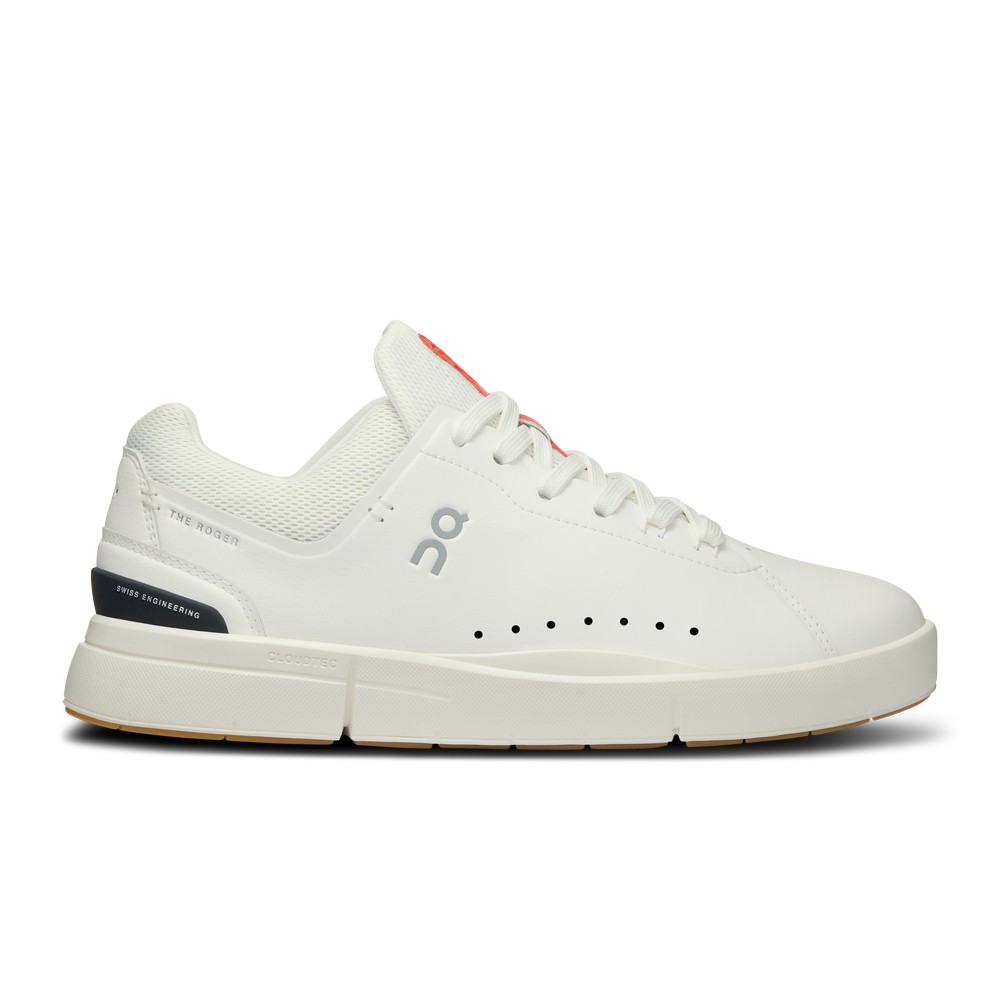 On |Women QC THE ROGER Advantage Lifestyle Shoes White / Spice | QQ38-Q1PZ