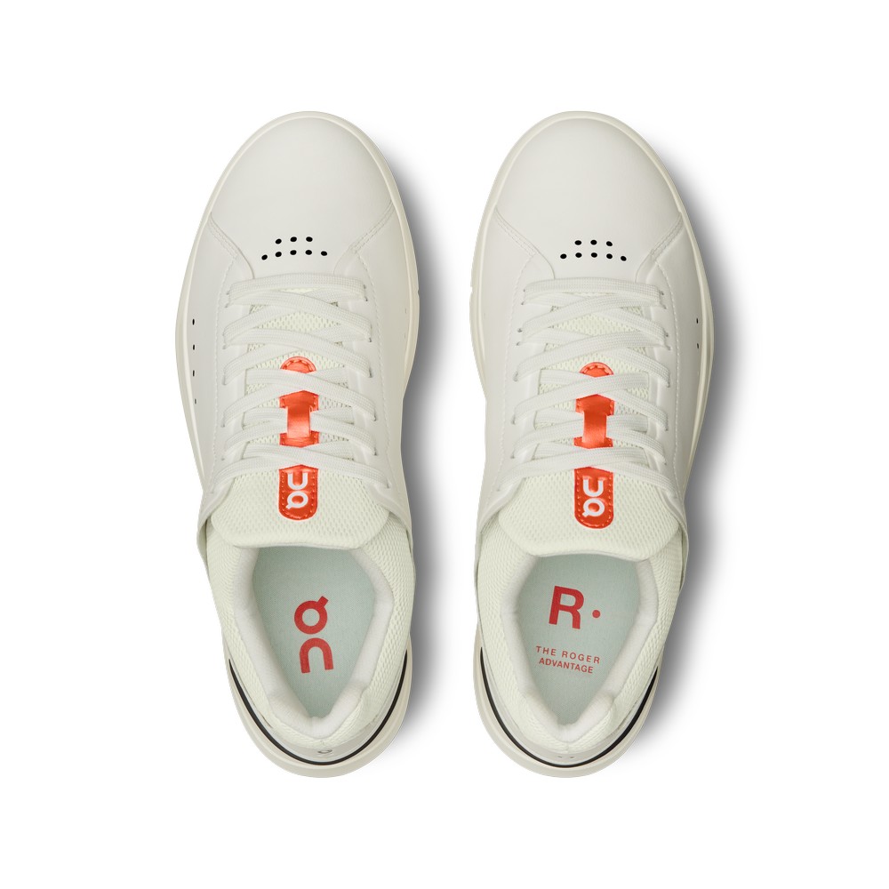 On |Women QC THE ROGER Advantage Lifestyle Shoes White / Spice | QQ38-Q1PZ