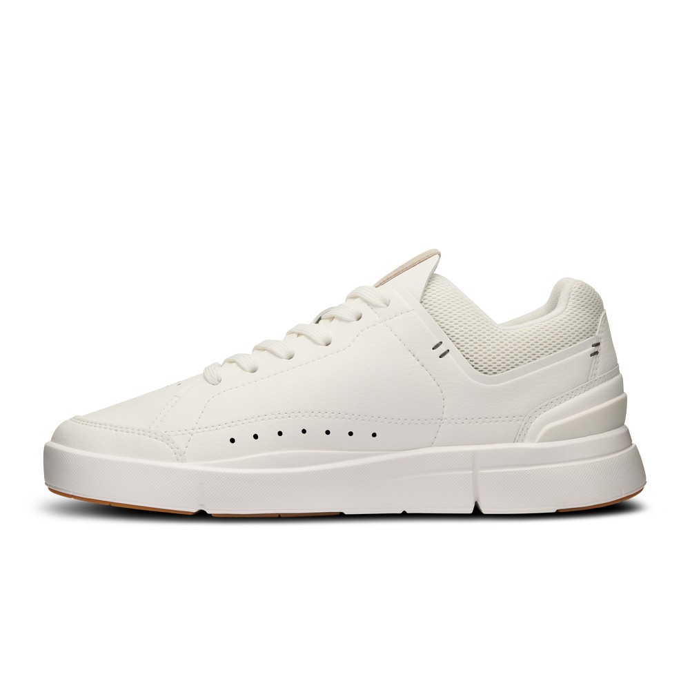 On |Women QC THE ROGER Centre Court Lifestyle Shoes White / Gum | OM77-F5PP