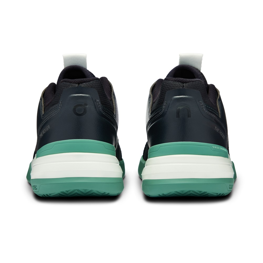 On |Women QC THE ROGER Clubhouse Pro Tennis shoes Black / Green | KJ04-U7GR