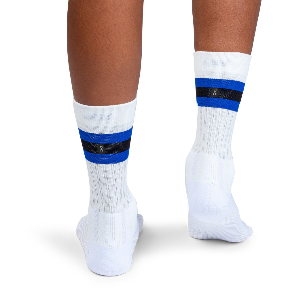 On |Women QC Tennis Sock Socks White | Indigo | GB56-J4UN