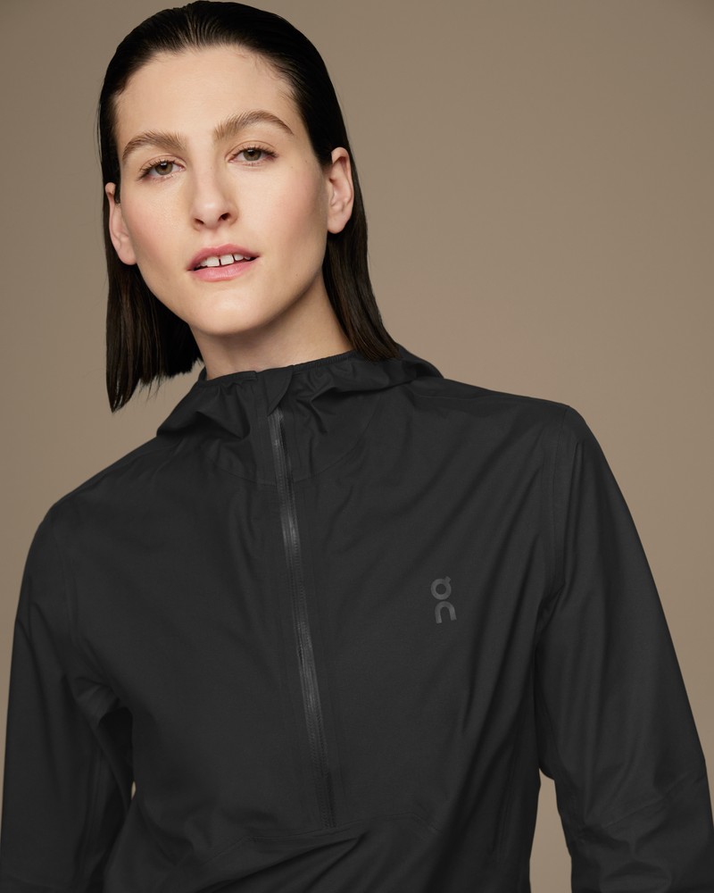 On |Women QC Waterproof Anorak Jackets Black | PG55-Q4SF